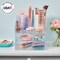 Chloe Stackable Clear Makeup Holder with Double Organizer Drawer Set - Ideal for Organizing Cosmetics and Beauty Supplies, Made in the USA